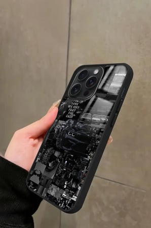 Apple iPhone 12 Pro Max Uyumlu Araba Posteri Tasarımlı Parlak Silikon Kılıf