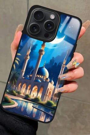 Apple iPhone 12 Pro Max Uyumlu Cami Tasarımlı Parlak Silikon Kılıf