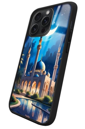 Apple iPhone 12 Pro Max Uyumlu Cami Tasarımlı Parlak Silikon Kılıf
