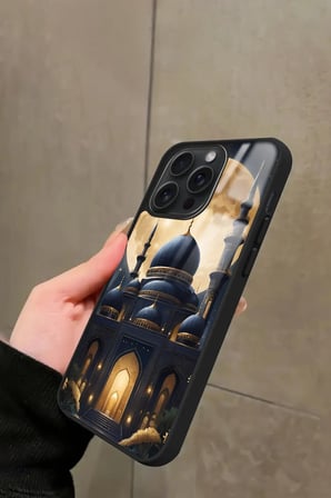 Apple iPhone 12 Pro Max Uyumlu Cami Tasarımlı Parlak Silikon Kılıf