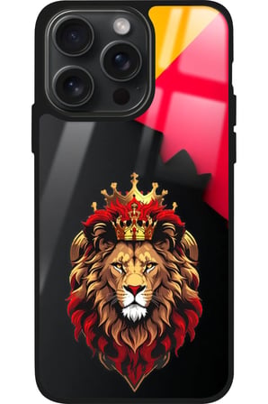 Apple iPhone 12 Pro Max Uyumlu Aslan Tasarımlı Parlak Silikon Kılıf
