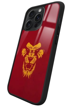Apple iPhone 12 Pro Max Uyumlu Aslan Tasarımlı Parlak Silikon Kılıf