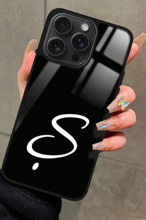 Apple iPhone 12 Pro Max Uyumlu Ş Harfi Yazılı Parlak Silikon Kılıf