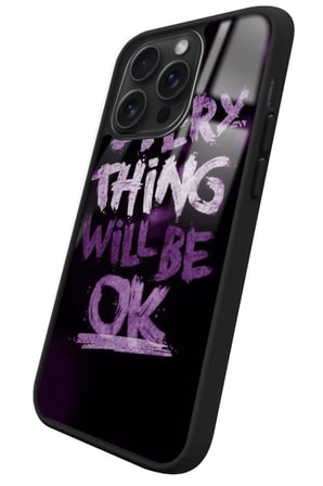 Apple iPhone 13 Pro Max Uyumlu Will Be Ok Yazılı Parlak Silikon Kılıf