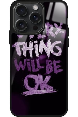 Apple iPhone 13 Pro Max Uyumlu Will Be Ok Yazılı Parlak Silikon Kılıf