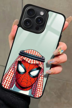 Apple iPhone 13 Pro Max Uyumlu Örümcek Adam Tasarımlı Parlak Silikon Kılıf