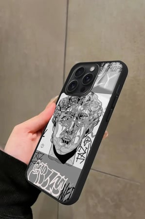 Apple iPhone 13 Pro Max Uyumlu Tablo Tasarımlı Parlak Silikon Kılıf