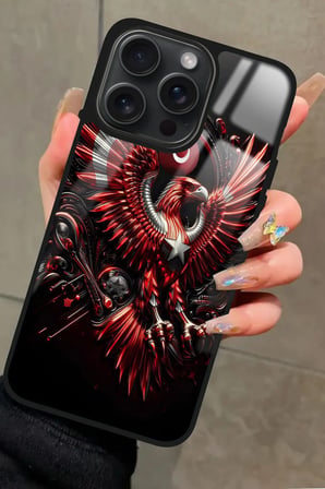 Apple iPhone 13 Pro Max Uyumlu Türk Bayrağı Tasarımlı Parlak Silikon Kılıf