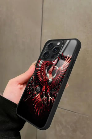 Apple iPhone 13 Pro Max Uyumlu Türk Bayrağı Tasarımlı Parlak Silikon Kılıf