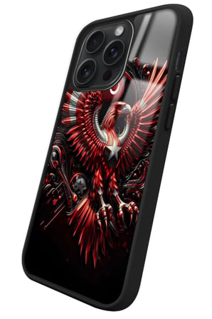 Apple iPhone 13 Pro Max Uyumlu Türk Bayrağı Tasarımlı Parlak Silikon Kılıf