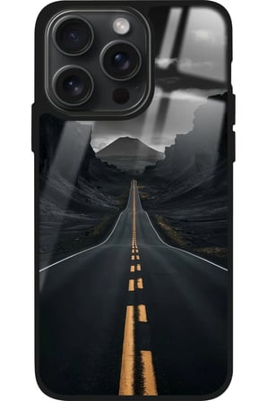Apple iPhone 13 Pro Max Uyumlu Yol Tasarımlı Parlak Silikon Kılıf
