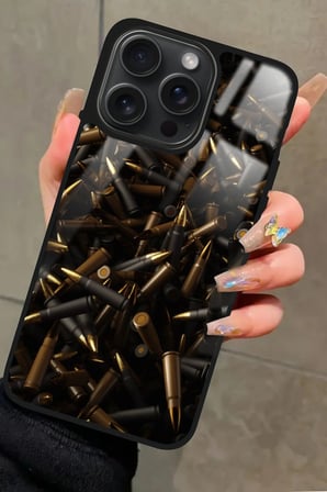 Apple iPhone 13 Pro Max Uyumlu Mermi Tasarımlı Parlak Silikon Kılıf