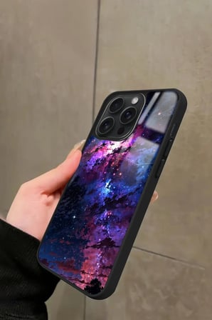 Apple iPhone 13 Pro Max Uyumlu Soyut Sanat Tasarımlı Parlak Silikon Kılıf