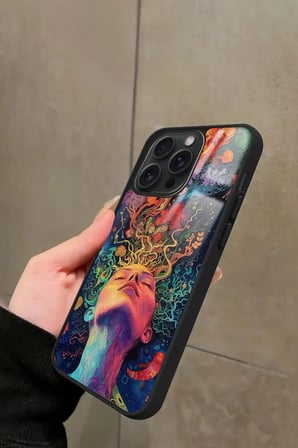 Apple iPhone 13 Pro Max Uyumlu Tablo Tasarımlı Parlak Silikon Kılıf
