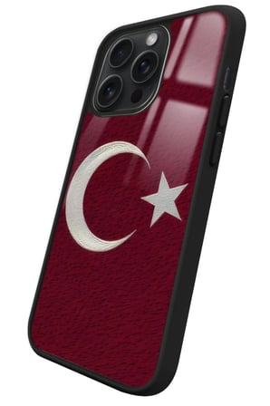 Apple iPhone 13 Pro Max Uyumlu Türk Bayrağı Tasarımlı Parlak Silikon Kılıf