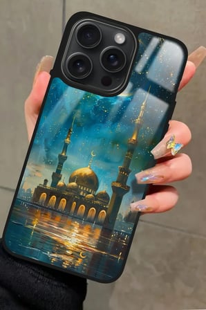 Apple iPhone 13 Pro Max Uyumlu Cami Tasarımlı Parlak Silikon Kılıf