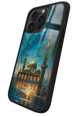 Apple iPhone 13 Pro Max Uyumlu Cami Tasarımlı Parlak Silikon Kılıf