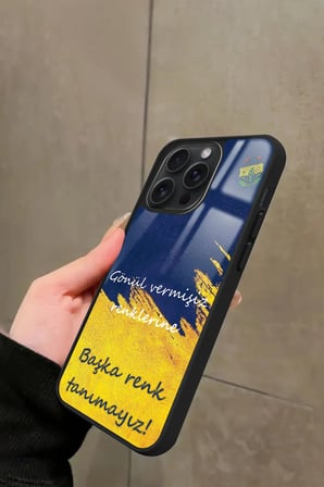 Apple iPhone 13 Pro Max Uyumlu Taraftar Sözü Yazılı Parlak Silikon Kılıf