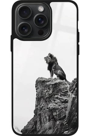 Apple iPhone 13 Pro Max Uyumlu Aslan Tasarımlı Parlak Silikon Kılıf