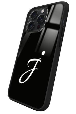 Apple iPhone 13 Pro Max Uyumlu J Harfi Yazılı Parlak Silikon Kılıf