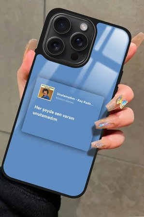 Apple iPhone 13 Pro Uyumlu Müslüm Gürses Şarkı Sözü Tasarımlı Parlak Silikon Kılıf
