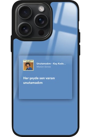 Apple iPhone 13 Pro Uyumlu Müslüm Gürses Şarkı Sözü Tasarımlı Parlak Silikon Kılıf