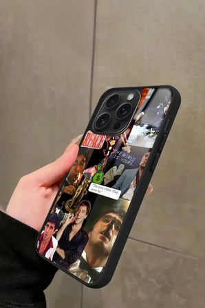 Apple iPhone 13 Pro Uyumlu Scarface Tasarımlı Parlak Silikon Kılıf