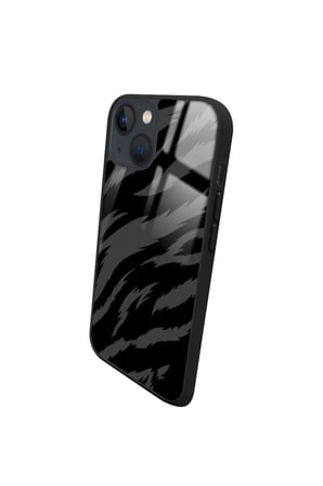 Apple iPhone 14 Plus Uyumlu Darbeye Dayanıklı Zebra Tasarımlı Parlak Silikon Kılıf