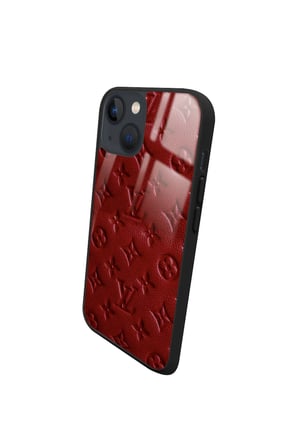 Apple iPhone 14 Plus Uyumlu Darbeye Dayanıklı Bordo Marka Tasarımlı Parlak Silikon Kılıf