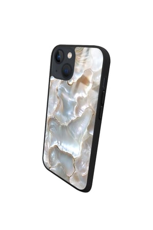 Apple iPhone 14 Plus Uyumlu Darbeye Dayanıklı Beyaz Tasarımlı Parlak Silikon Kılıf
