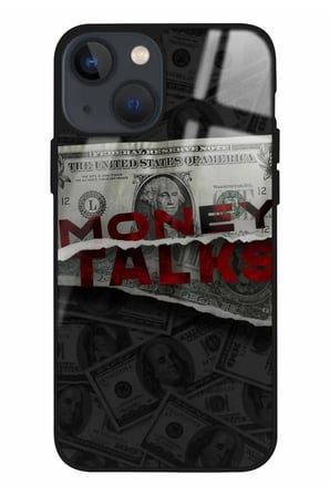 Apple iPhone 14 Plus Uyumlu Darbeye Dayanıklı Money Tasarımlı Parlak Silikon Kılıf