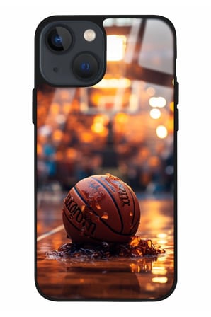Apple iPhone 14 Plus Uyumlu Darbeye Dayanıklı Basketbol Tasarımlı Parlak Silikon Kılıf
