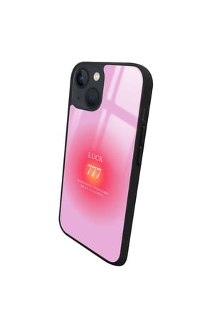 Apple iPhone 14 Plus Uyumlu Darbeye Dayanıklı 777 Yazılı Parlak Silikon Kılıf