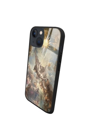 Apple iPhone 14 Plus Uyumlu Darbeye Dayanıklı Melek Tasarımlı Parlak Silikon Kılıf