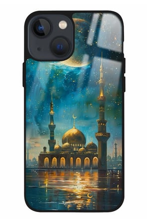 Apple iPhone 14 Plus Uyumlu Darbeye Dayanıklı Cami Tasarımlı Parlak Silikon Kılıf