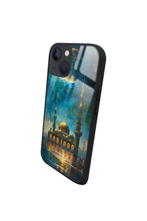Apple iPhone 14 Plus Uyumlu Darbeye Dayanıklı Cami Tasarımlı Parlak Silikon Kılıf