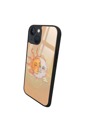 Apple iPhone 14 Plus Uyumlu Darbeye Dayanıklı Güneş Tasarımlı Parlak Silikon Kılıf