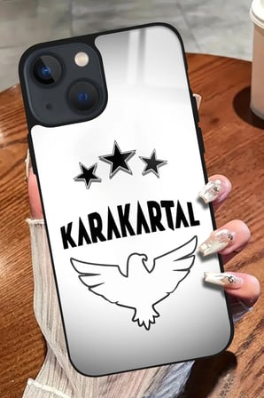 Apple iPhone 14 Plus Uyumlu Darbeye Dayanıklı Karakartal Tasarımlı Parlak Silikon Kılıf