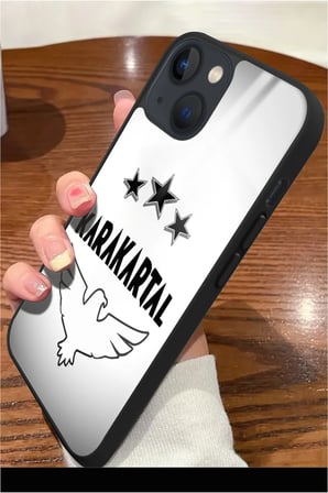 Apple iPhone 14 Plus Uyumlu Darbeye Dayanıklı Karakartal Tasarımlı Parlak Silikon Kılıf