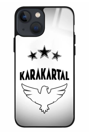 Apple iPhone 14 Plus Uyumlu Darbeye Dayanıklı Karakartal Tasarımlı Parlak Silikon Kılıf