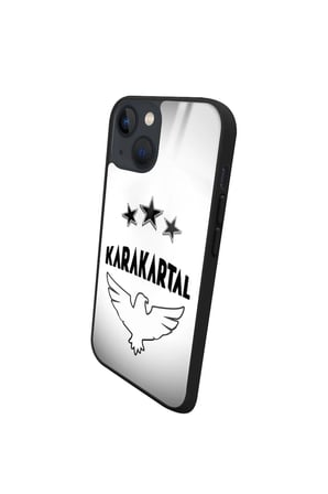 Apple iPhone 14 Plus Uyumlu Darbeye Dayanıklı Karakartal Tasarımlı Parlak Silikon Kılıf