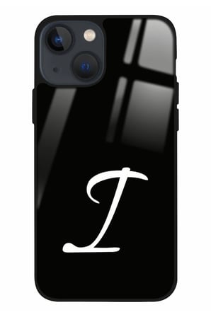 Apple iPhone 14 Plus Uyumlu Darbeye Dayanıklı I Harfi Yazılı Parlak Silikon Kılıf