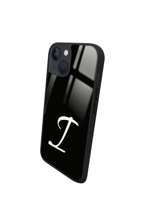 Apple iPhone 14 Plus Uyumlu Darbeye Dayanıklı I Harfi Yazılı Parlak Silikon Kılıf