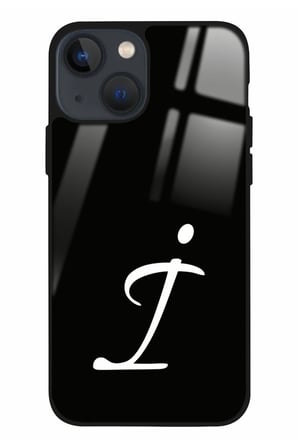 Apple iPhone 14 Plus Uyumlu Darbeye Dayanıklı İ Harfi Yazılı Parlak Silikon Kılıf