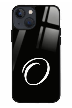 Apple iPhone 14 Plus Uyumlu Darbeye Dayanıklı O Harfi Yazılı Parlak Silikon Kılıf