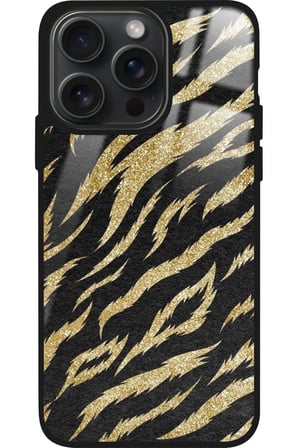 Apple iPhone 14 Pro Max Uyumlu Kahverengi Zebra  Tasarımlı Parlak Silikon Kılıf