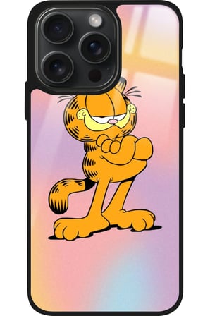 Apple iPhone 14 Pro Max Uyumlu Garfield Tasarımlı Parlak Silikon Kılıf