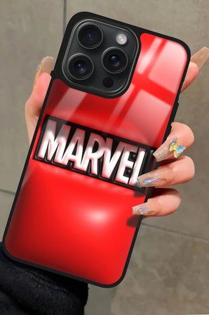 Apple iPhone 14 Pro Max Uyumlu Marvel Tasarımlı Parlak Silikon Kılıf
