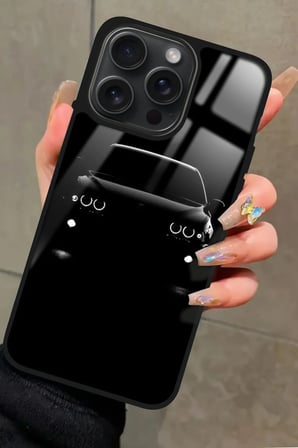 Apple iPhone 14 Pro Max Uyumlu Araba Tasarımlı Parlak Silikon Kılıf