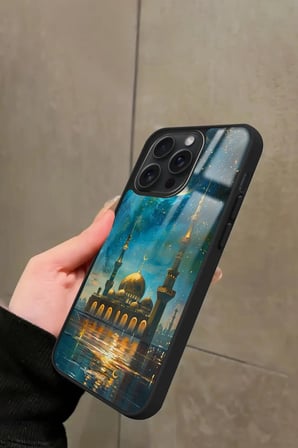 Apple iPhone 14 Pro Max Uyumlu Cami Tasarımlı Parlak Silikon Kılıf